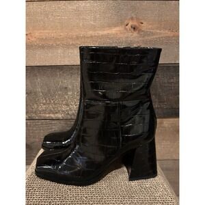 GORGEOUS! KAT MACONIE SAFFLE BOOT IN BLACK CROC SZ US 6‎ NEW! $395
